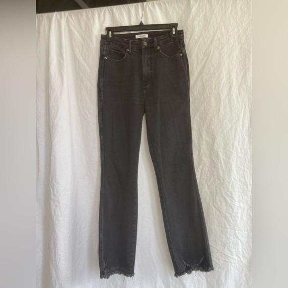 Good American Black Straight Leg Jeans Size 27 - Picture 16 of 16